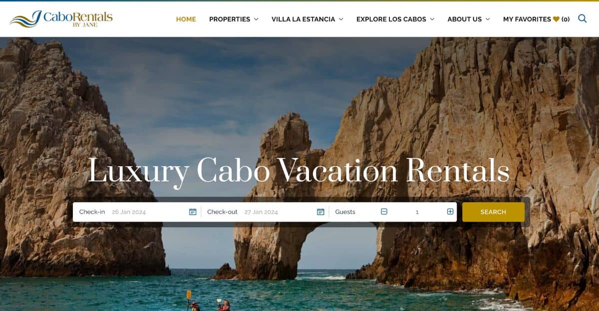 Cabo Rentals by Jane homepage